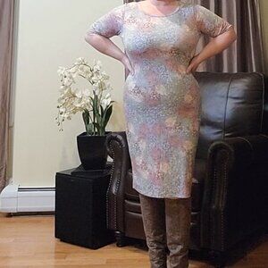 Lularoe Fall Romantic country floral Julia dress EUC